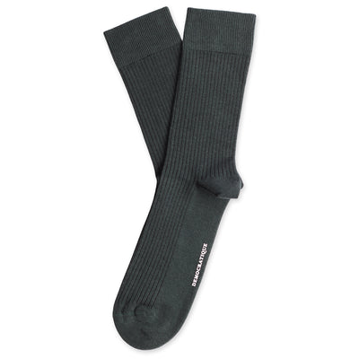 Forest Green Originals Fine Rib socks in organic cotton, product photo on white background