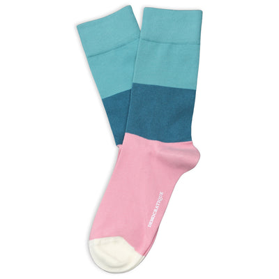 Originals Block Party Stripe socks in irr, benzin, pale pink and off white, product photo