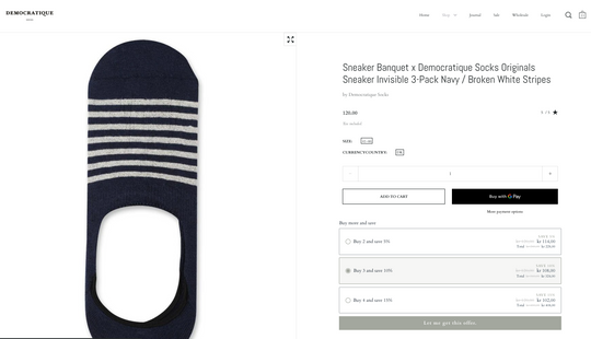 Buy more socks in bundles and save money
