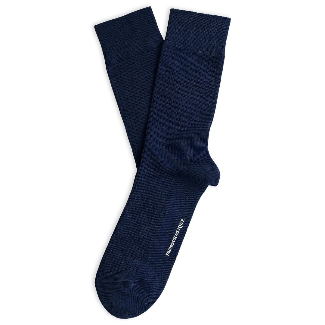 What separates a premium sock — 200-needle hand-linked organic cotton by Democratique Socks Copenhagen