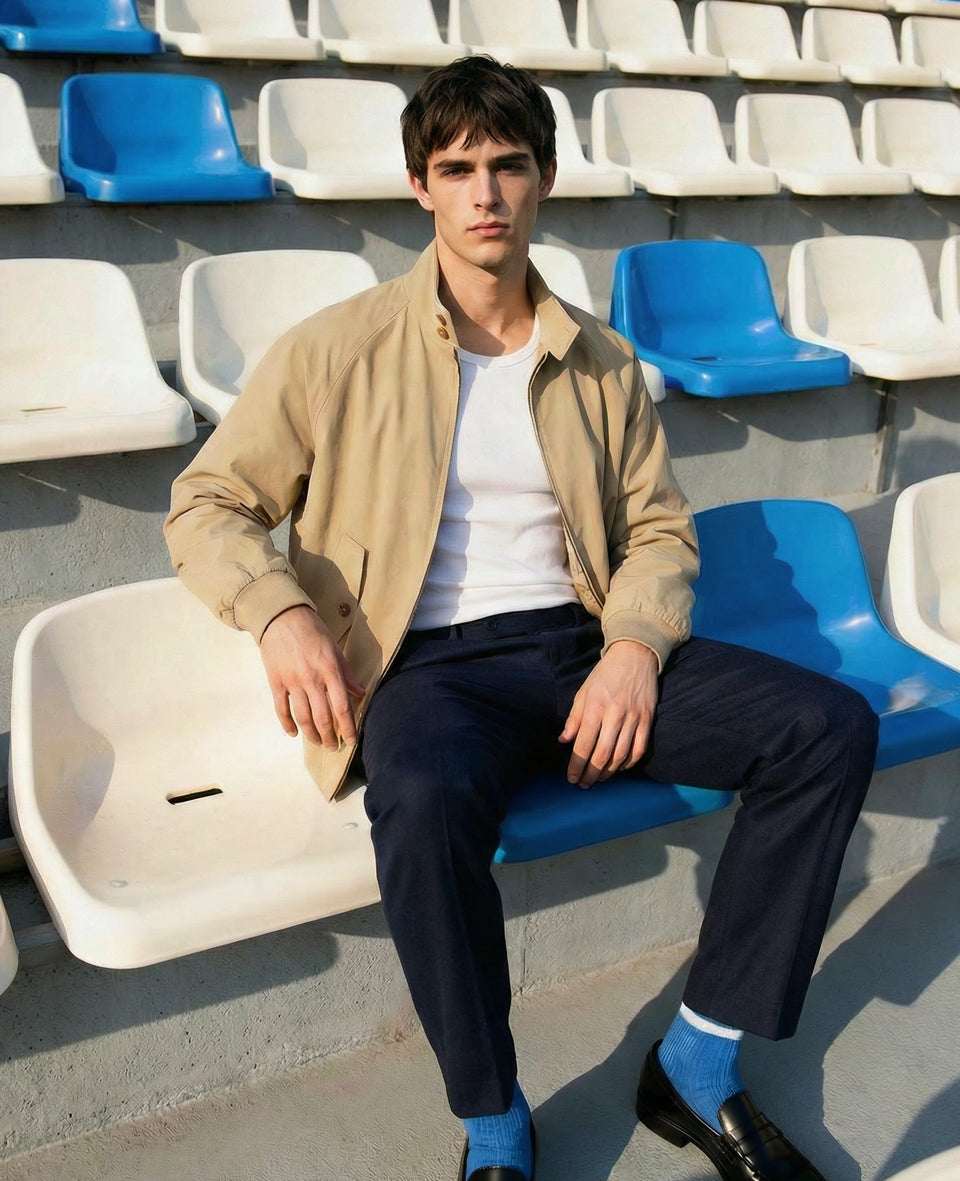 Premium Blue / White Striped Socks – Refined for Modern Everyday Wear