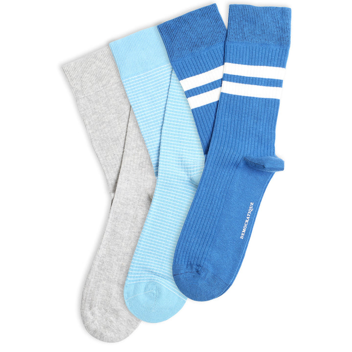 3-pack Originals Fine Rib Socks Grey / Blue / Light Blue