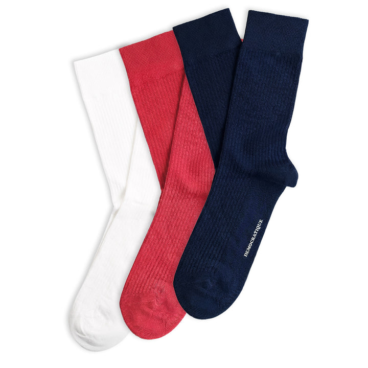 3-pack Originals Fine Rib Socks France Edition