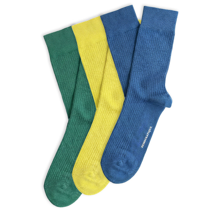 3-pack Originals Fine Rib Socks Brazil Edition