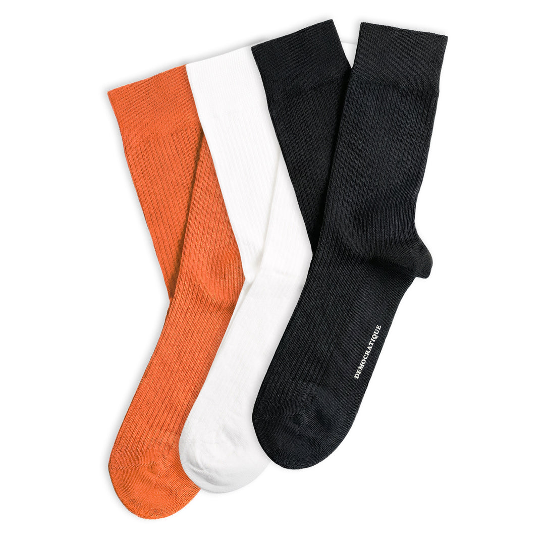 3-pack Originals Fine Rib Socks "Oranje" Edition