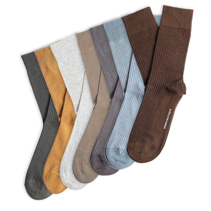 7-pack Originals Fine Rib Socks Full Week Earth