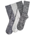 3-pack of navy, grey and black Relax Heavy Rib Supermelange socks, product photo