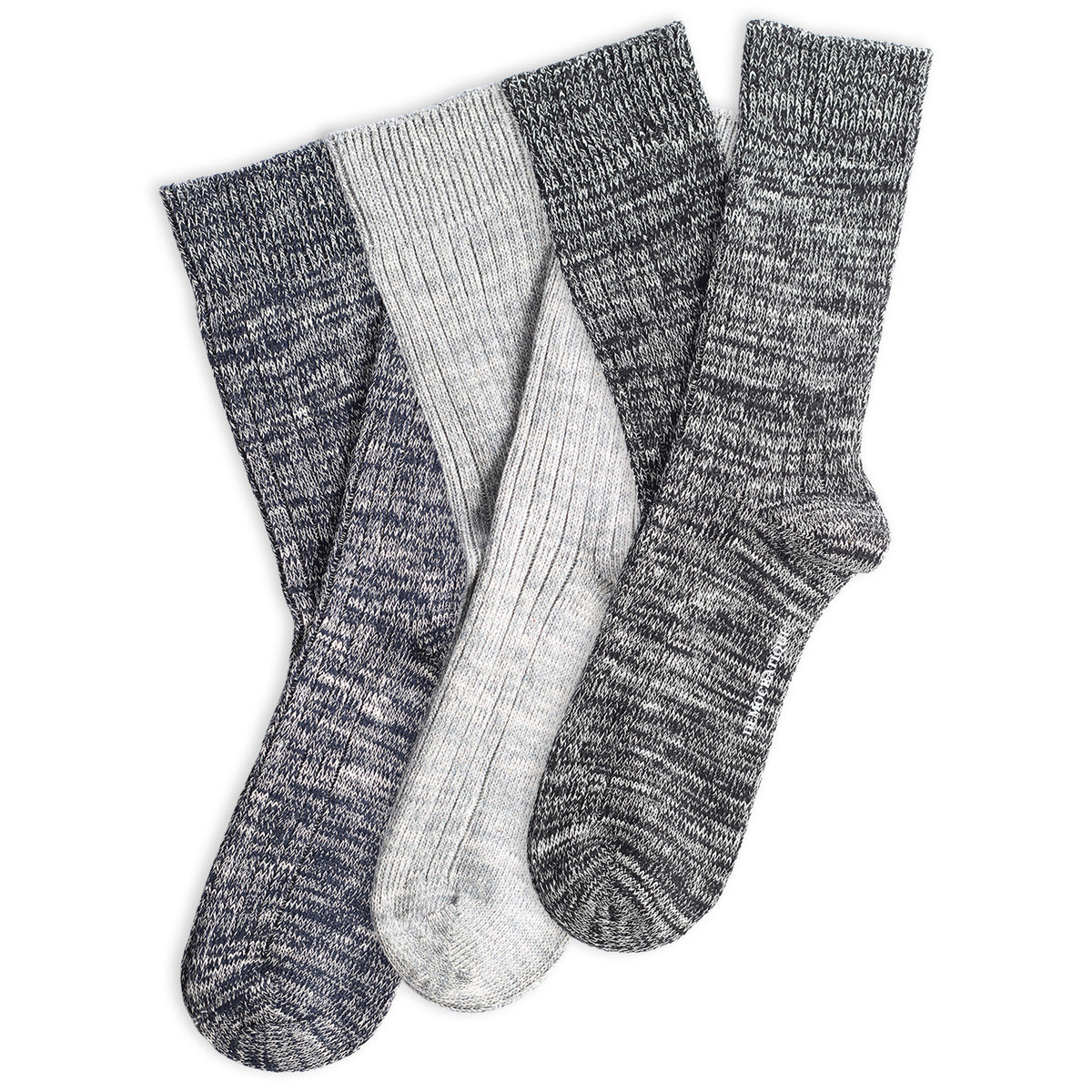 3-pack of navy, grey and black Relax Heavy Rib Supermelange socks, product photo
