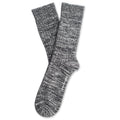 Black and off white Relax Heavy Rib Supermelange socks, product photo on white background
