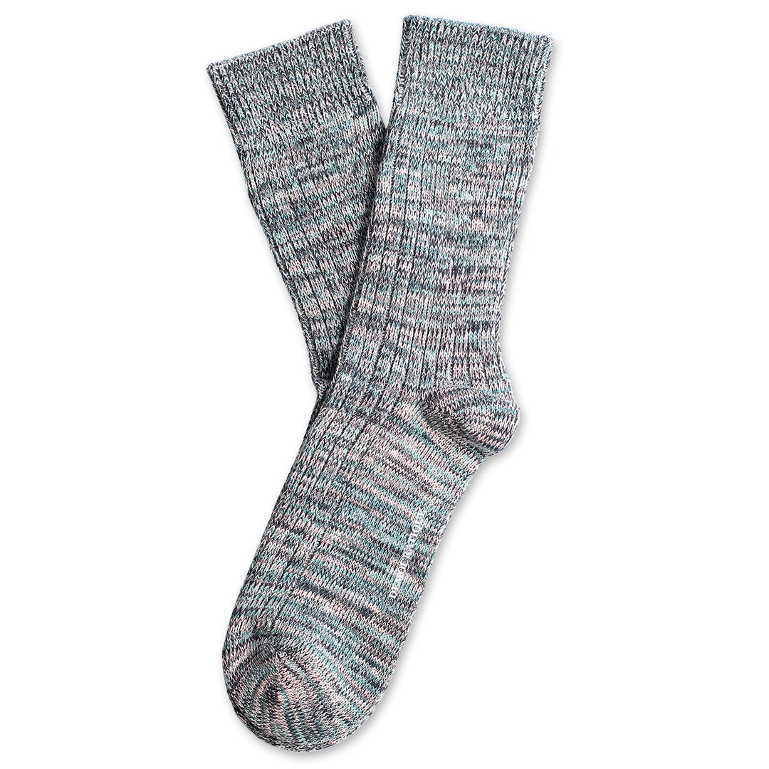 Relax Heavy Rib Supermelange Irr / Navy / Soft Charcoal / Pale Pink / Off White - Democratique Socks