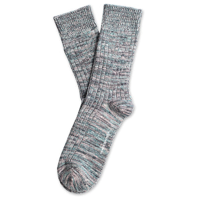 Relax Heavy Rib Supermelange socks in irr, navy, soft charcoal, pale pink and off white