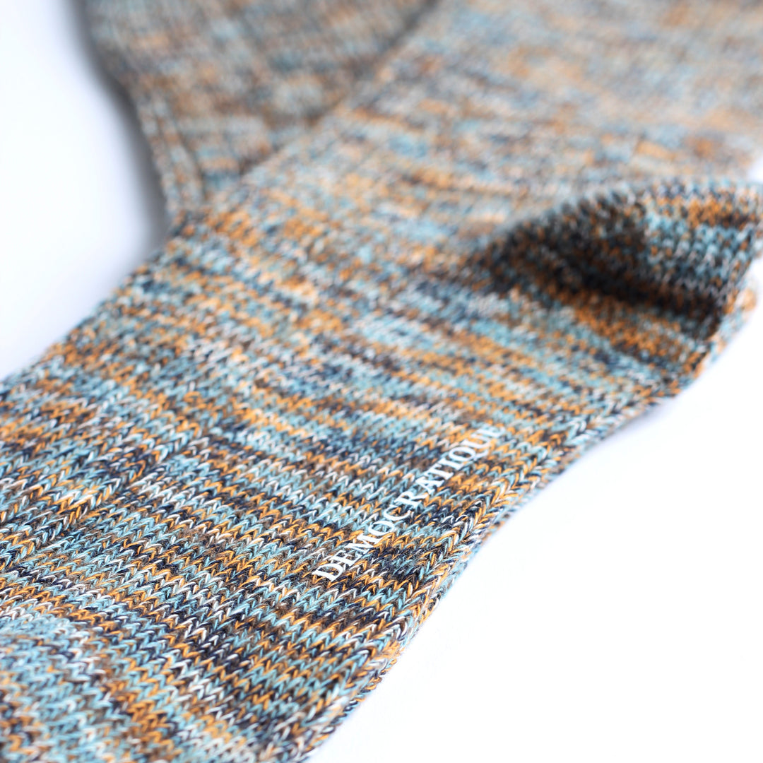 3-pack Relax Heavy Rib Supermelange Gold/Pink/Bordeaux - Democratique Socks