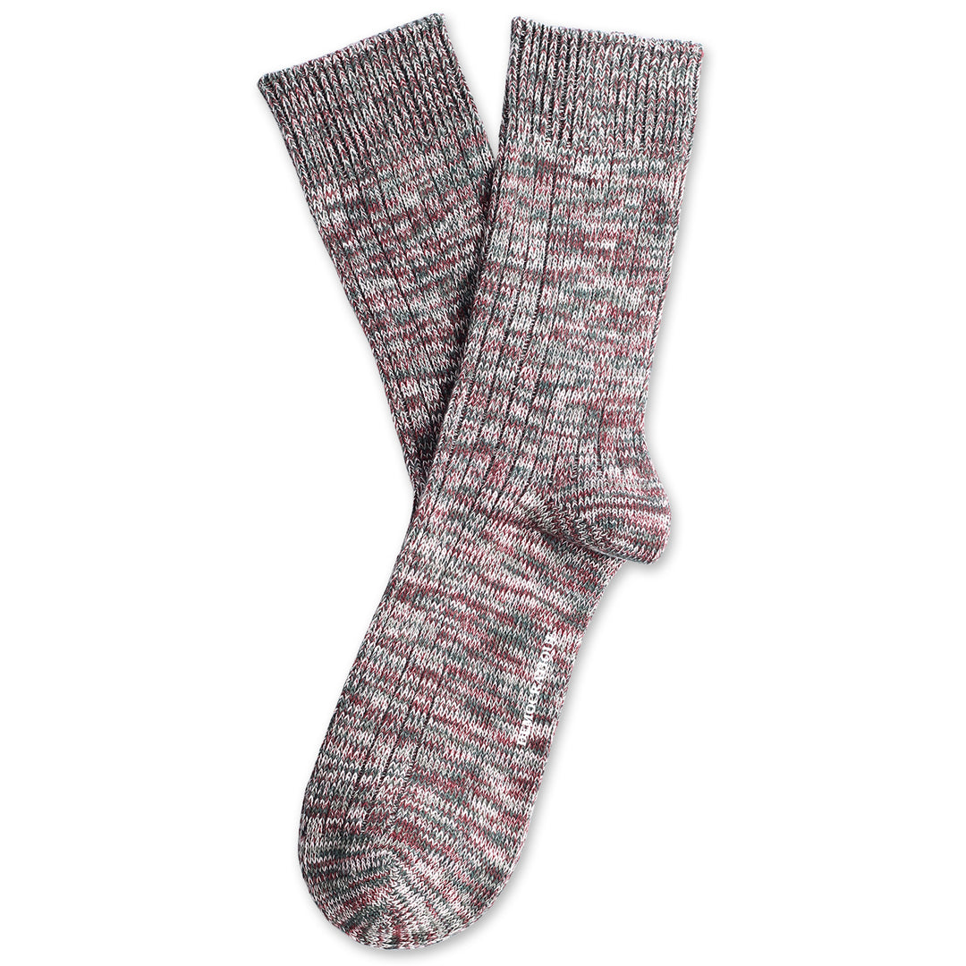 4-pack Fine Rib and Relax Socks Grey / Green / Bordeaux