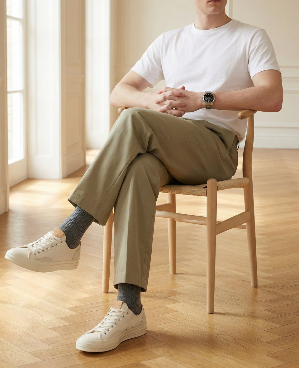 Originals Fine Rib Socks Army