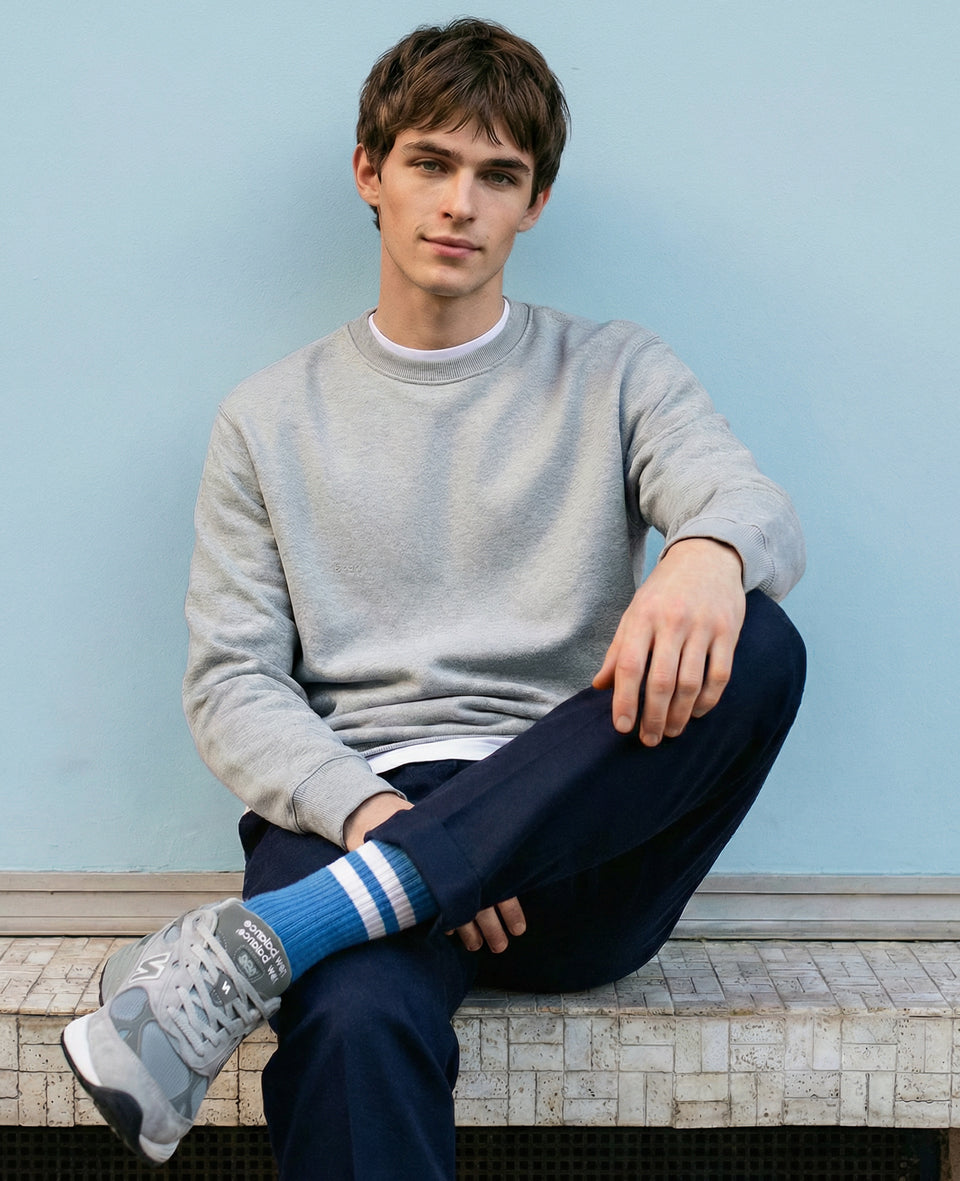 Originals Fine Rib Two Stripes Blue Eyes / Clear White