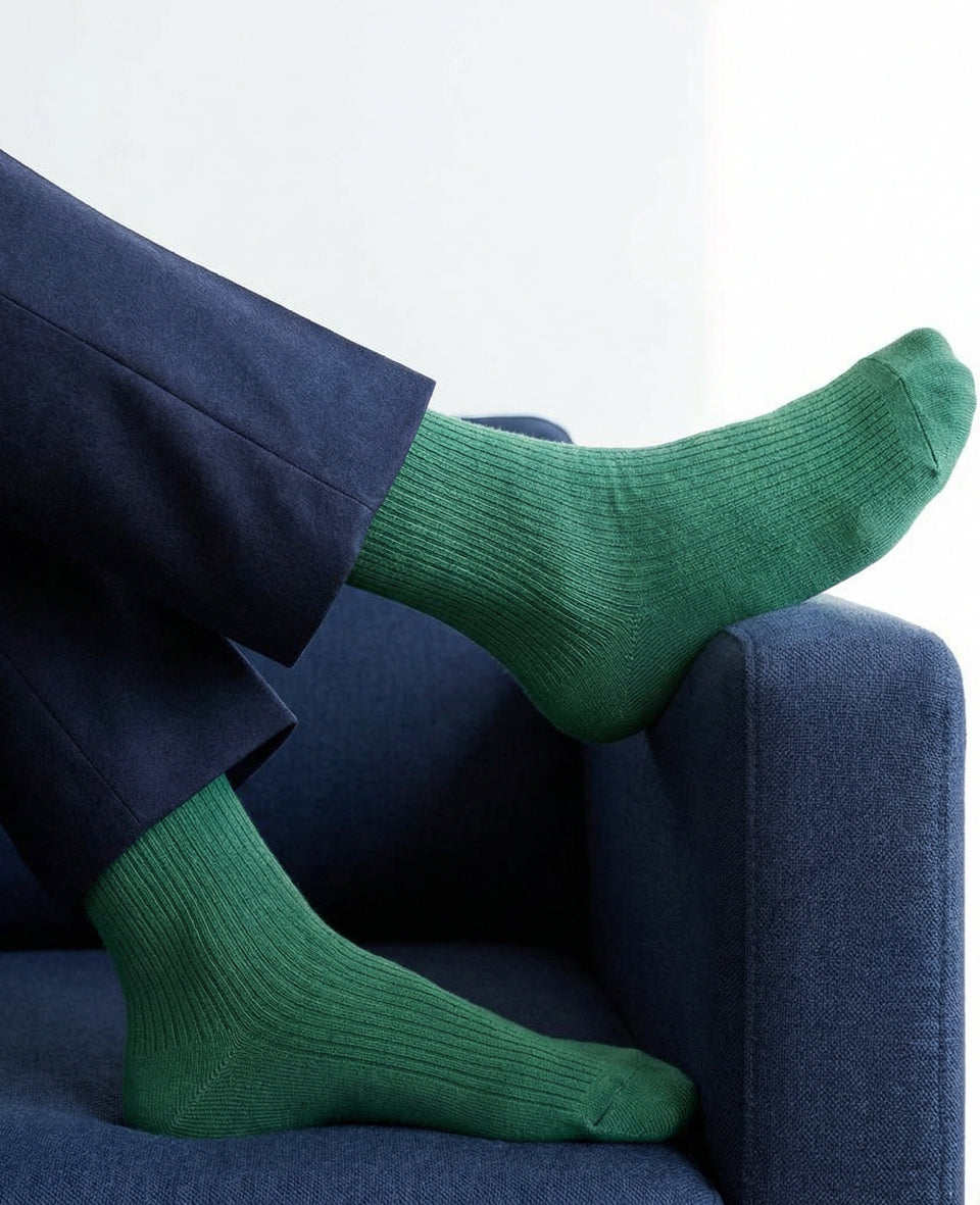 Originals Fine Rib Socks Tough Green