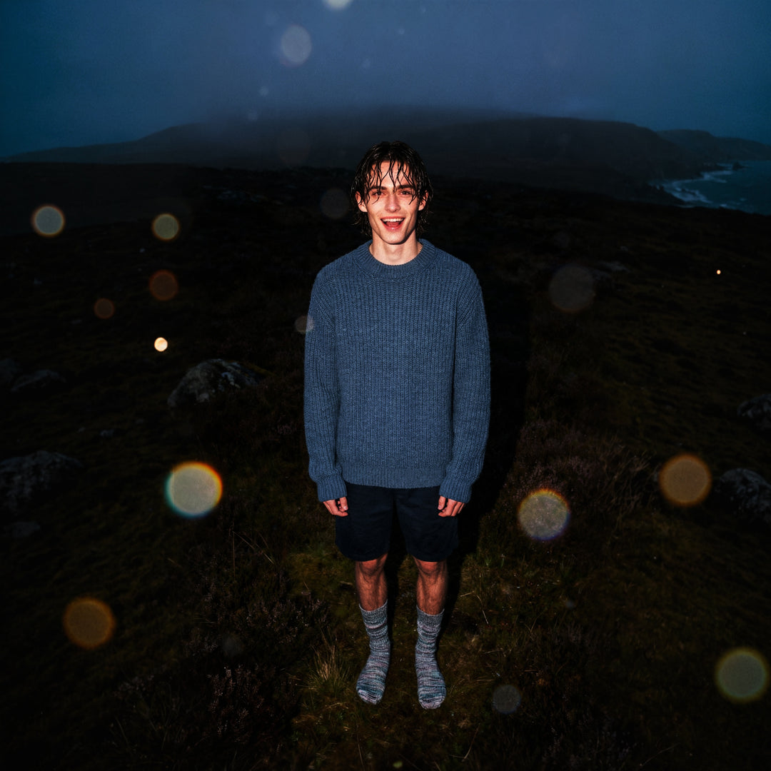 Relax Heavy Rib Supermelange Irr / Navy / Soft Charcoal / Pale Pink / Off White