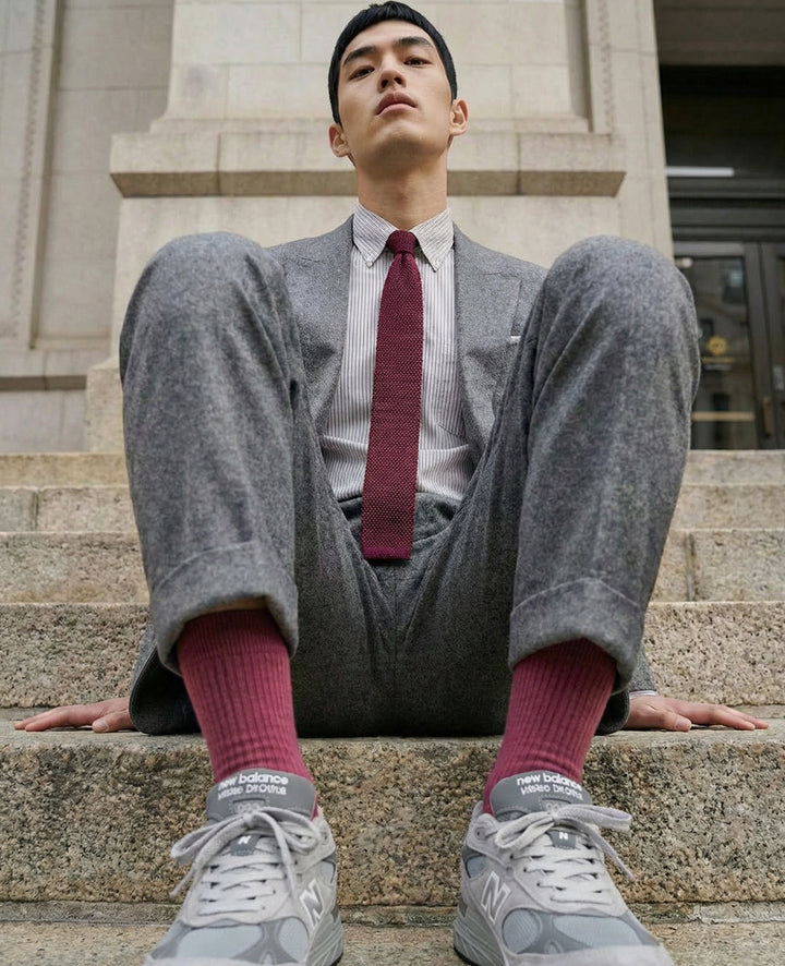 3-pack Originals Fine Rib Socks White / Bordeaux / Grey