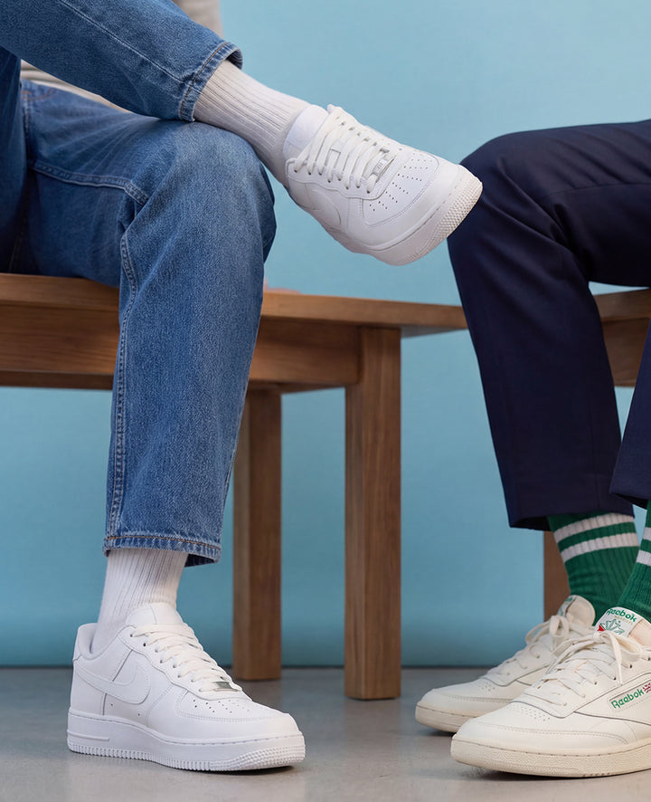 Originals Fine Rib Socks Clear White