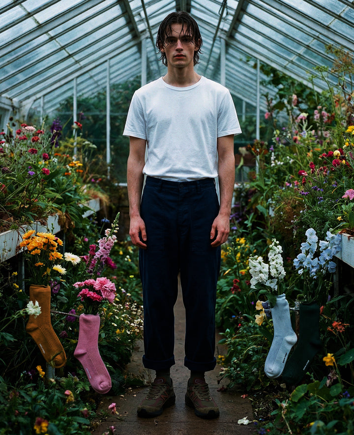 Originals Fine Rib Stripes Palm Spring Blue / Clear White