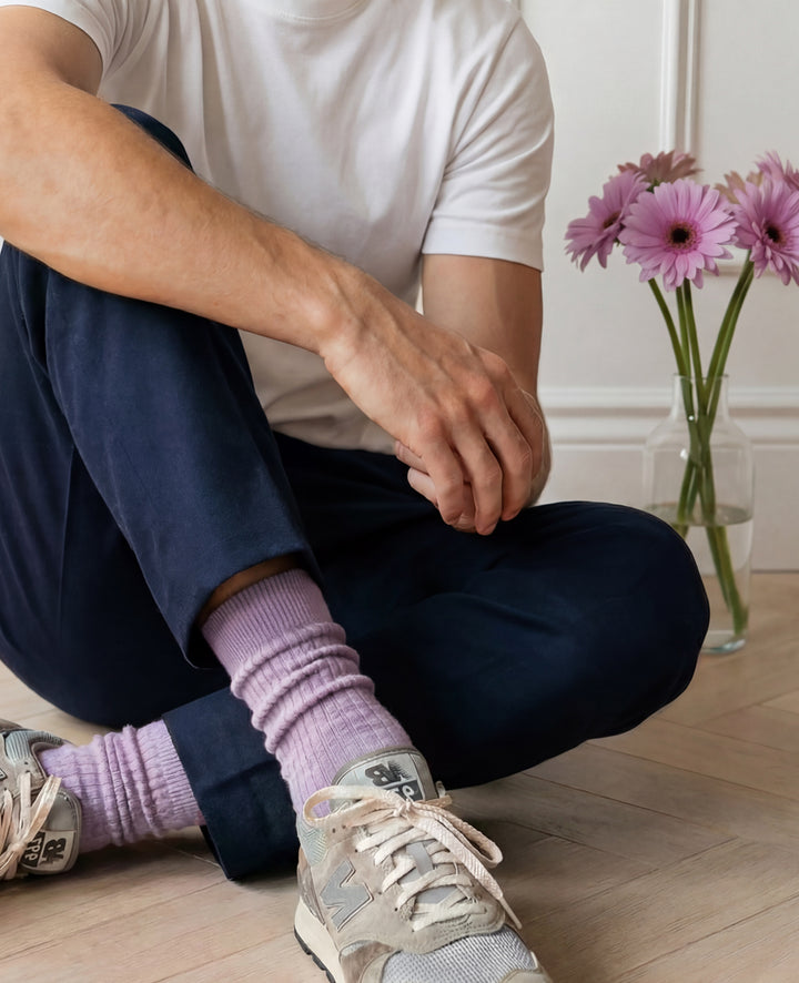 Originals Fine Rib Bio-Baumwolle Lila Socken