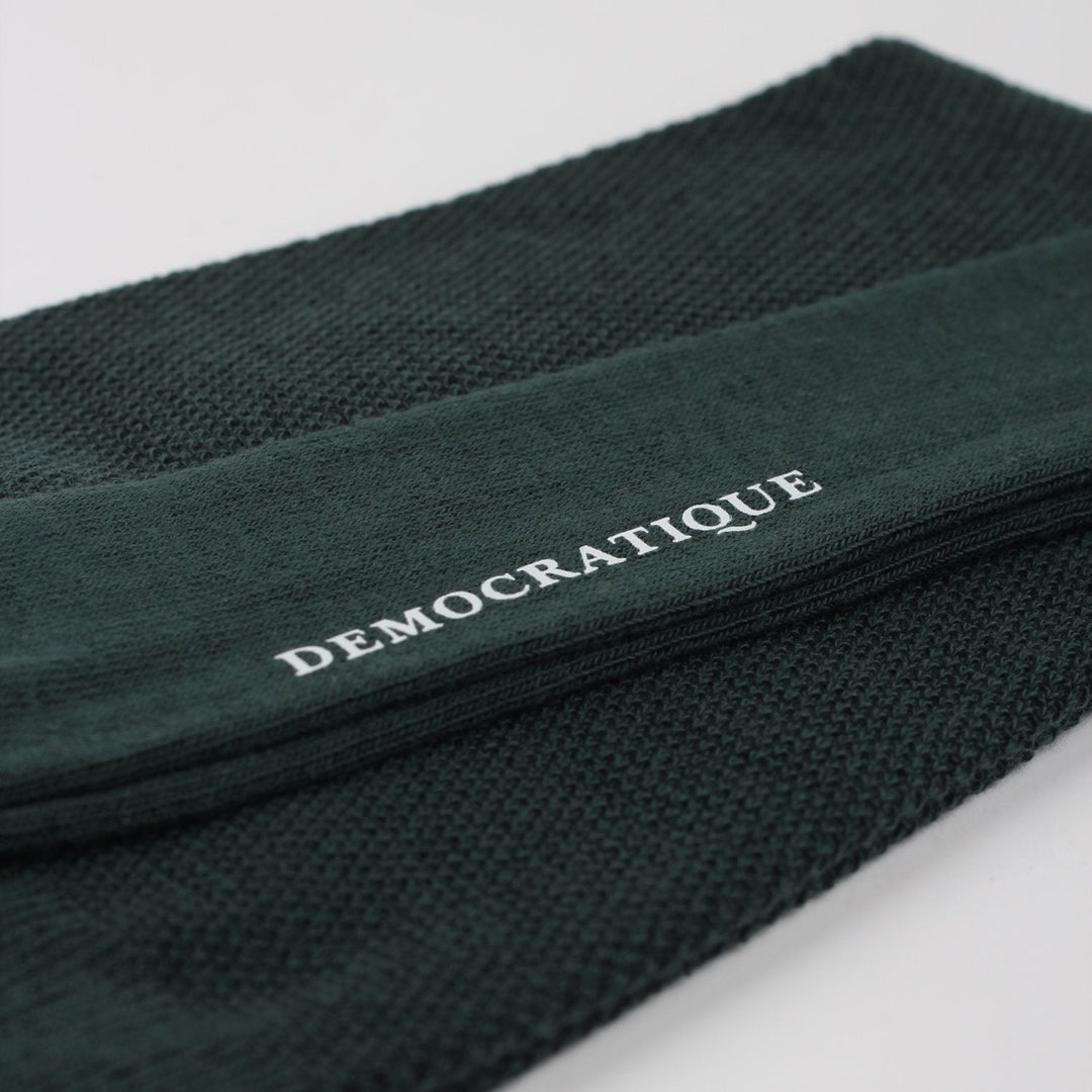 Democratique Socks Originals Champagne Pique Forest Green - Democratique Socks