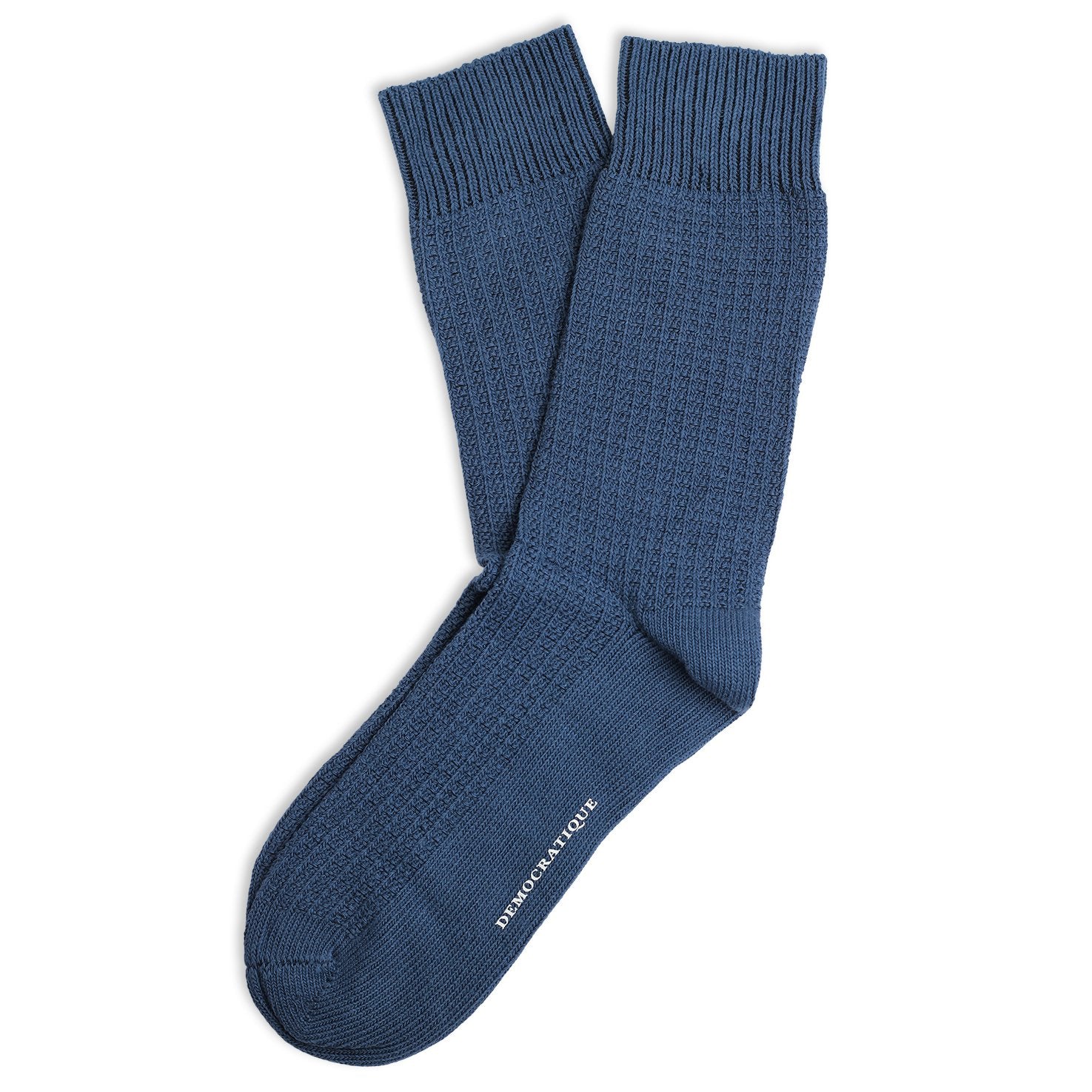 Relax Waffle Knit Supermelange Socks Dark Ocean Blue