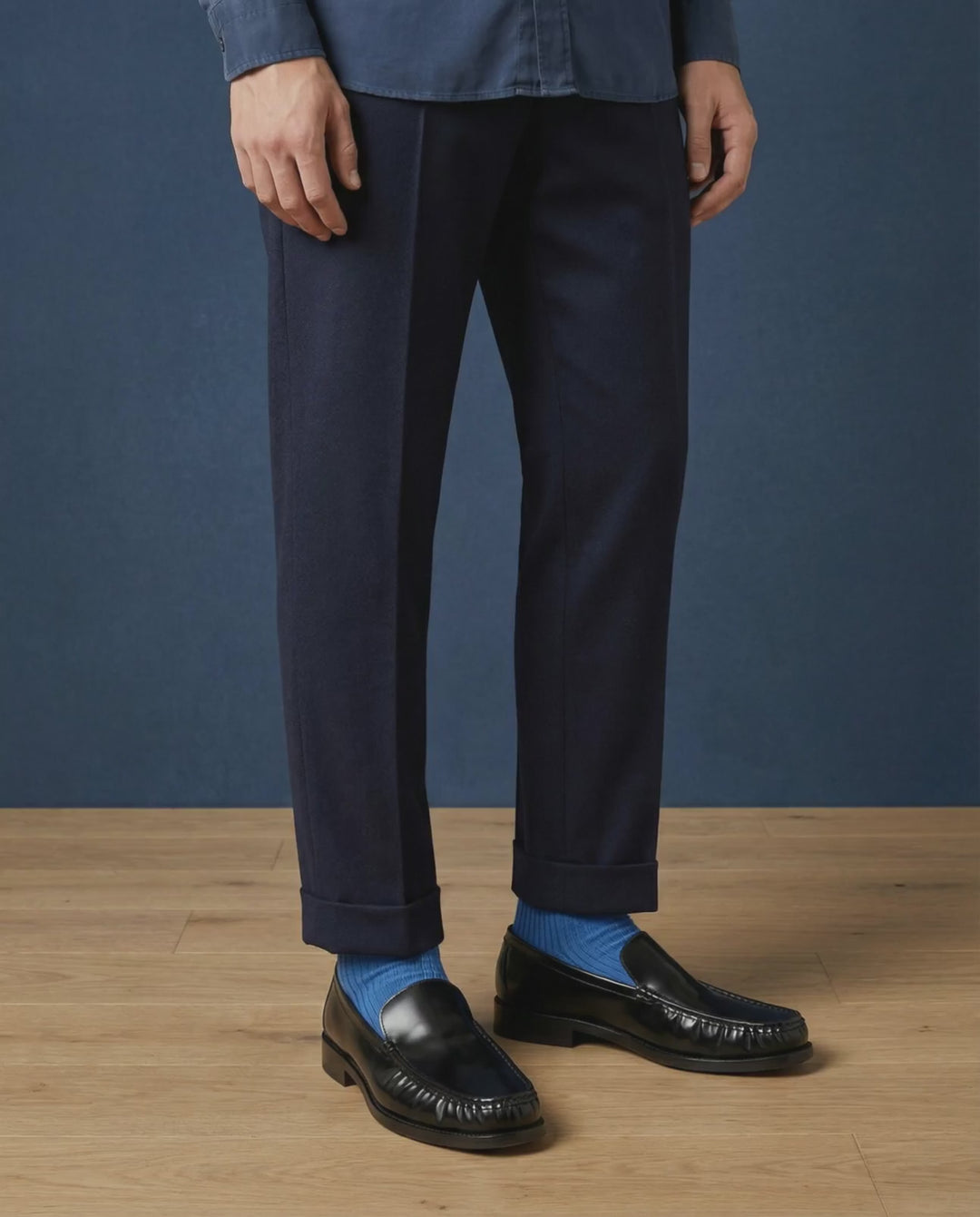 Originals Fine Rib Two Stripes Blue Eyes / Clear White